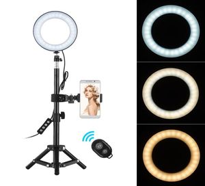 6Inch Dimbare Desktop Selfie LED Ringlicht met Telefoonhouder Camera Ringlicht Voor YouTube Video Live Po Pografie Studio2953328