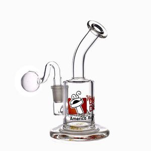 6inch Glass Bong Oil Rig Épaisseur Bécher Bongs 14mm Joint Femelle Bubbler Ash Catcher Narguilés avec Tuyau De Brûleur À Huile En Verre Mâle 2pcs