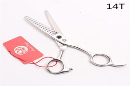6inch Japan Steel Purple Dragon Professional Human Hair Dunning Scissors Hairdressing Scissors 81418 Tanden dunner wordend 35501586792