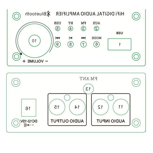 Freeshipping 6J3 amplificador de tubo de preamplificador de bilis Bluetooth 50 U disco AUX RCA placa amplificadora de entrada con control remoto de radio FM C5-006 Dibxe