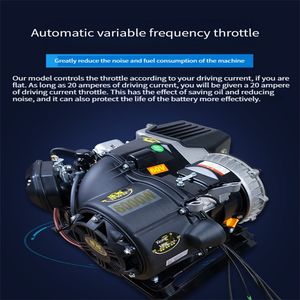 Generador de vehículo eléctrico automático de 6KW, conversión de frecuencia silenciosa de 60V, generador eléctrico de doble refrigeración