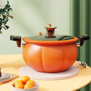 Micro-Pot à pression citrouille Orange 6L8L, Type maison, soupe multifonctionnelle, cuisinière à gaz antiadhésive universelle 240308