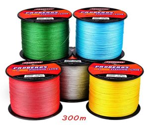 6lb100lb PE 4 Braid -lijn gevlochten draadlijnen Visverwars 5 Kleur Willekeurige 300 meter FL12375818