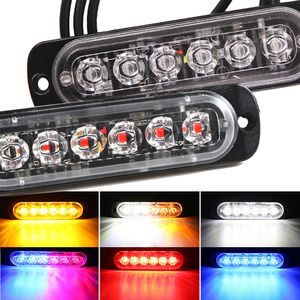 6LED luces de marcador lateral de coche camiones lámpara estroboscópica LED ambulancia policía intermitente luz de advertencia de construcción de emergencia para SUV vehículo motocicleta