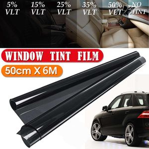 Película protectora para ventana de coche, Kit de rollo de tinte negro VLT 8% 15% 25% 35% 50% resistente a los rayos UV para Auto315E, 6M, 0, 5M