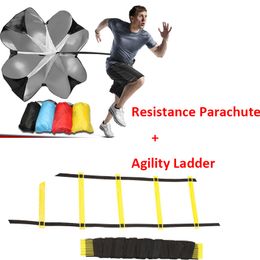 6m 12 Rung Agility Ladder Resistance Parachute Agility Training Set voor voetbalvoetbalsnelheid Running Training Power oefening