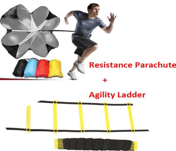 Échelle d'agilité de 6 m à 12 échelons, ensemble d'entraînement d'agilité en parachute de résistance pour le football, la vitesse, la course à pied, l'exercice de puissance7237824