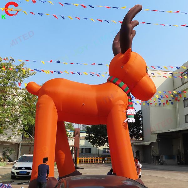 6m 19.7ft Puerta libre Barco Actividades al aire libre Precio de fábrica Publicidad inflable gigante Modelo de venado mascota animal de dibujos animados para la venta