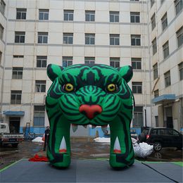 Tunnel gonflable d'arc de tigre d'entrée de tigre artificiel d'exposition verte décorative de haut de 6m 20ft