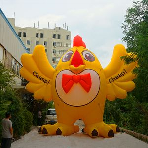 6m 20ft hoge opblaasbare kip opblaasbaar Turkije opblaasbare kip met ventilator en strip voor stad of podiumdecoratie