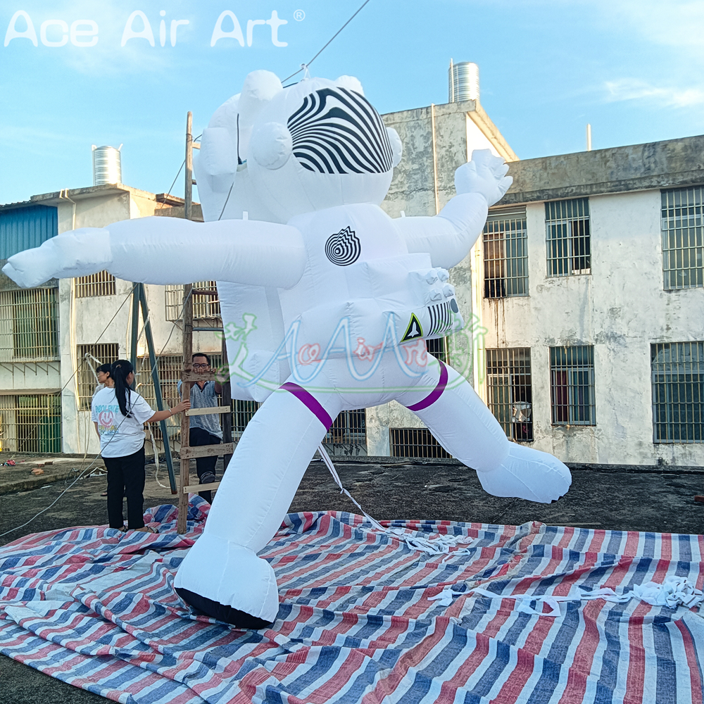 6m de altura de 20 pés de altura ou personagem inflável de astronauta pop -up Spaceman para decoração de eventos ou publicidade