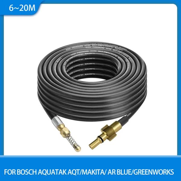 6 m ~ 20m Eggin Drain Tycle de vidange Euestage des eaux usées Clean Bulle pour Bosch Aquatak AQT / Makita / AR Blue / Greenworks High Pressure Roulisher