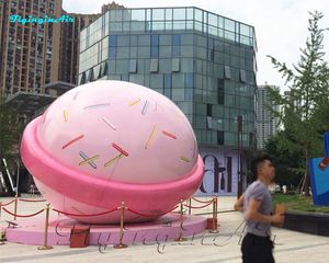 Navidad gigante de lujo del planeta del caramelo que muestra inflables inflables dulces de Navidad de la bola del caramelo