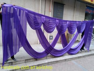 6m brede draps voor achtergrondontwerpen Weddingstylist Swags voor achtergrond feestgordijn Celebration Stage Backdrop Drapes2217425
