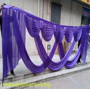 Cortinas de 6 m de ancho para diseños de telón de fondo, guirnaldas de estilistas de bodas para telón de fondo, cortina de fiesta, celebración, escenario, telón de fondo drapes5206012