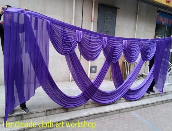 Draps de 6m de ancho para diseños de fondo de telón de fondo Swags de estilistas de boda para cortinas de la cortina de la fiesta de fondo Drapes2217425