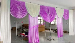 6 m de large swags pour toile de fond cantonnière conceptions de styliste de mariage rideau de fête célébration décoration de scène conception fond satin drap6561235