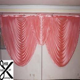 6m de ancho Swags Venance Wedding Stylist Fiesta Drop Curtain Celtain Fundación Fondo de satén Drape Wall57780423728477