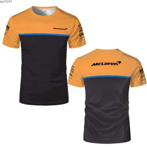 6mgh 2023 nuevas camisetas del equipo F1 para hombres y mujeres Mclaren Racing 3d impreso cuello redondo camisa verano Casual ropa deportiva novedad
