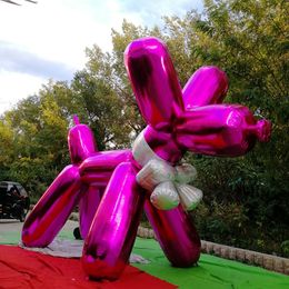 Color de color púrpura de Navidad bolas de discoteca Inflable Caminata / material reflectante juguetes de animales inflados 6mh (20 pies) con soplador