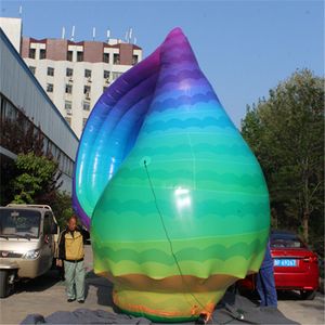6mh (20ft) met blower kleurrijke opblaasbare ballonconch met hoogwaardige strip voor enorme winkelcentrum in de mariene thema decoratie