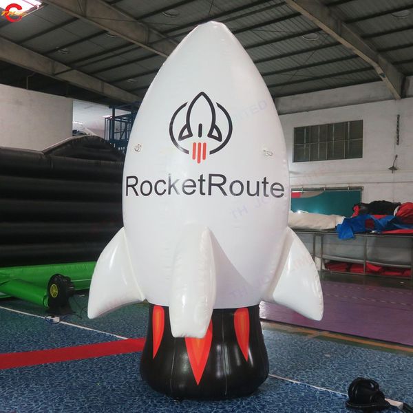 6 mH (20 pies) con soplador, actividades al aire libre, barco aéreo gratuito, cohete inflable gigante, decoración del transbordador espacial a la venta