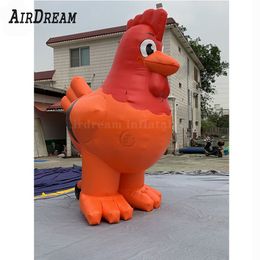 6 mH (20 pies) con soplador, venta al por mayor, inflables gigantes personalizados para pollo, gallina, pavo, globos de dibujos animados de animales grandes para publicidad