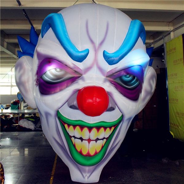 6mh (20 pieds) avec soufflant en gros de clown gonflable suspendu au prix de haute qualité Clown gonflable léger pour la boîte de nuit Halloween décorations3