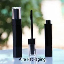 Tube de Mascara Portable en plastique vide noir de 6ML, bouteille de Mascara faite à la main, bouteilles d'emballage de crème pour cils 240122