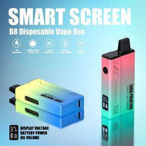 6 ml vides chariots atomiseurs vape stylo boîte cartouche jetable pod affichage tension variable 400 mah batterie rechargeable OEM emballage personnalisé