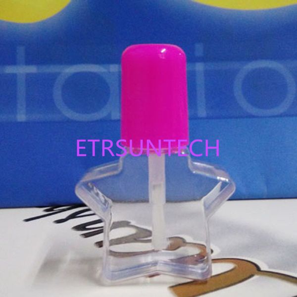 Botella de esmalte de uñas de plástico vacía de 6 ml con forma de estrella de cepillo DIY Contenedor de rubor en crema para pestañas QW7751