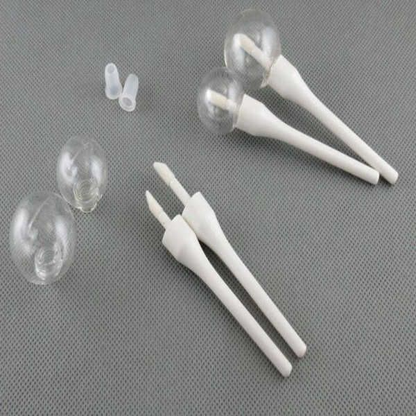 Conteneurs vides de brillant à lèvres en forme de sucette de 6ml, Tube de brillant à lèvres de 10ml, récipient de maquillage en plastique blanc