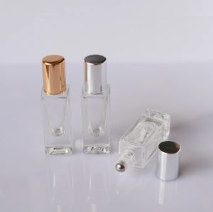 6 ml nouveau vide carré verre rouleau bouteille parfum rouleau conteneur bricolage bouteilles de parfum beauté brillant à lèvres soin emballage vide bouteilles à rouler en gros