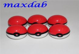 6 ml Pokeball vormige Food Grade Siliconen Bal Container Case Pot voor Dab Olie Droog kruid Wax Doos roken accessoires5981276