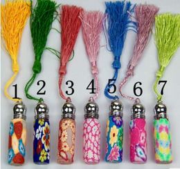 6ML hervulbare auto hang decoratie keramische glazen essentie olie parfum fles hang touw lege fles