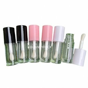 6 ml Ronde Clear Cosmetische Lipgloss Ctainer DIY Grote Doe Borstel Roze Zwart Wit Ccealer Fles Make-Up Lip Glazuur Buizen P2wP #