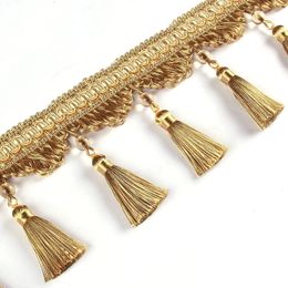 6MLot 9 cm Breedte Gordijn Fringe Tassel Trim Kant Accessoires Decoratieve Kleding DIY Naaien Stof Singels Parel Kwasten 240320