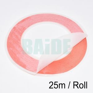 6 mm-12mm * 25 m rode hoge sterkte acryl gel lijm dubbelzijdige tape / plakband sticker voor telefoon LCD-scherm