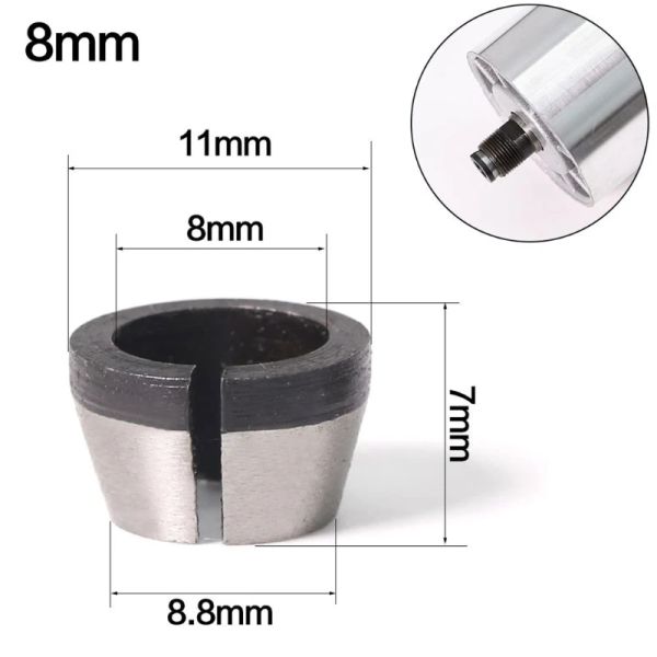 6 mm 6,35 mm 8 mm Collet Chuck Adaptateur Gravure de gravure Machine électrique Router High