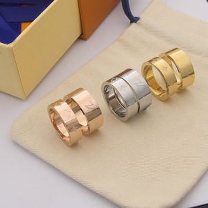 6mm 7mm 8mm 9mm anneaux titane acier argent bague d'amour créateur de mode hommes femmes or rose bijoux en argent bande diamants pour amoureux couple bagues cadeau avec boîte