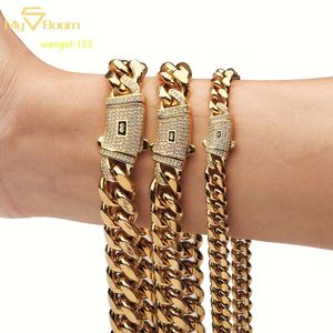 6mm 8mm 10mm 12mm 14mm Hip Hop Rvs Cubaanse Link Chain 14k 18k Mode Monaco Ketting voor Mannen Sieraden