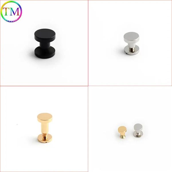 6mm 8mm 14mm métal reliure Chicago vis clou Rivets goujons boulon rond clou boulon ceinture sangle tête pour sac en cuir portefeuille artisanat 240117