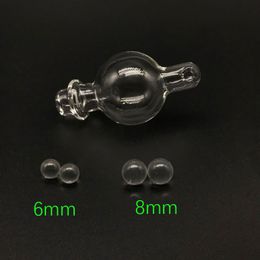 6mm 8mm Quartz Terp DAB parels inzetstuk met glazen bubble carb cap voor kwarts thermische banger dikke onderste nagels glazen bongs olierigs