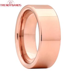 6 mm 8 mm damesheren tungsten carbide ring trouwring groothandel paren jubileum cadeau hoog gepolijst glanzend comfort fit 240401