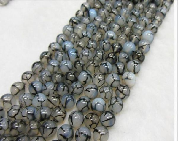 6mm noir blanc dragon agate pierre précieuse naturelle perles en vrac bijoux à bricoler soi-même collier bracelet5966615