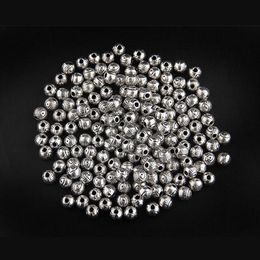 6mm yeux sculptés petit alliage tibétain argent perles rondes entretoise vêtements vêtements cadeaux artisanat accessoires GSDWZ005 entretoises