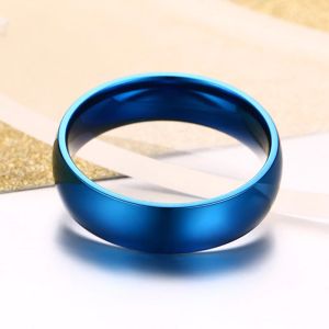 6mm classique bague de mariage pour hommes femmes or bleu argent couleur acier inoxydable nous taille bijoux cadeaux 10 pièces
