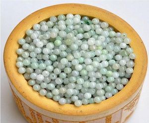 6mm perles en vrac petits pendentifs à breloques naturel pur clair birman Jade perle bijoux à bricoler soi-même pour colliers bracelets 4484485