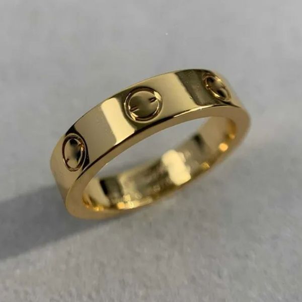 6 mm Original Grave Diamond Love Love Ring Gold Sier Rose 316L Race en acier inoxydable Femmes hommes Lovers Bijoux de mariage Lady Party 6 7 8 9 10 11 12 Big USA SIZE S