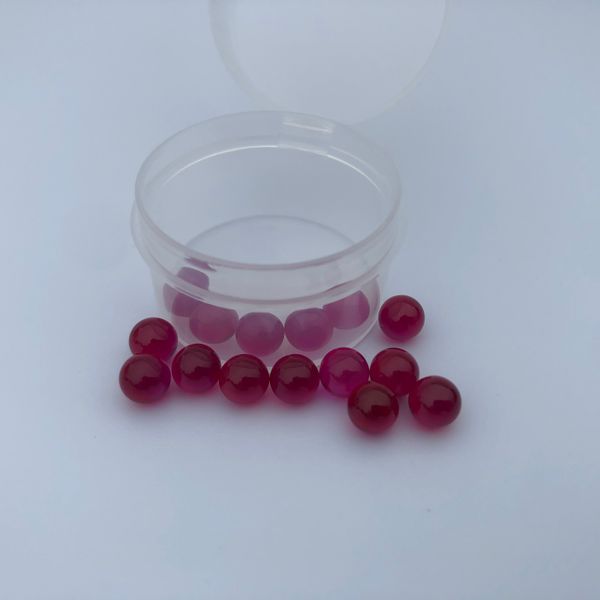 6mm Ruby Ball Terp Pearl Dab Pearl Insert Couleur Rouge Pour 25mm 30mm Quartz Banger Nails Bongs En Verre